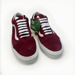 Vans Old Skool Pig Suede Pomegranate Red Low Top Classic Men 6.5 Women’s 8